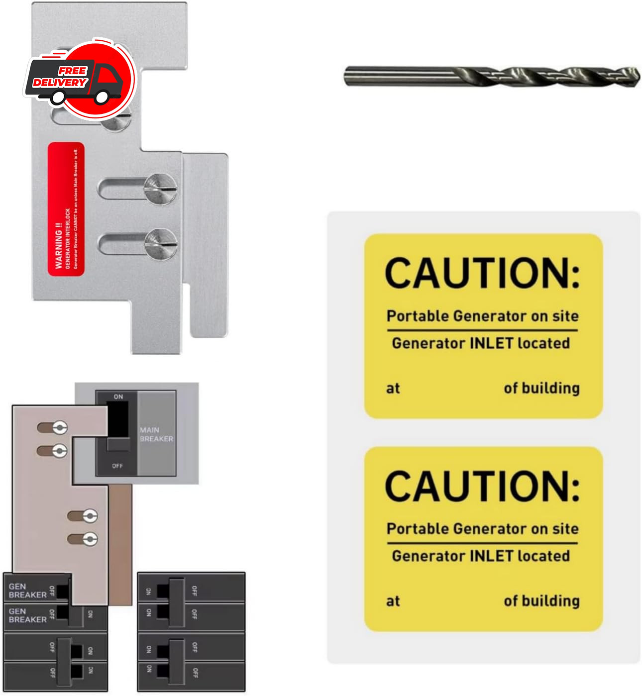 Generator Interlock Kit Compatible with Eaton Cutler Hammer Vertical Throw 150 o