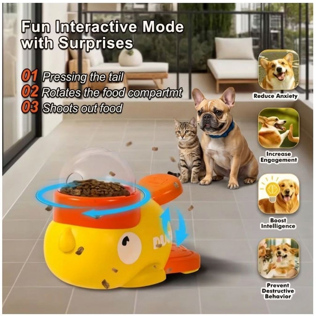 Interactive Pet Treat Dispenser Toy Dog Cat Puzzle Slow Feeder Enrichment Game