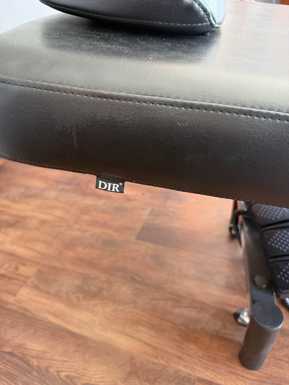 DIR Electric Hydraulic Adjustable Massage Table Black Faux Leather Remote Contr…