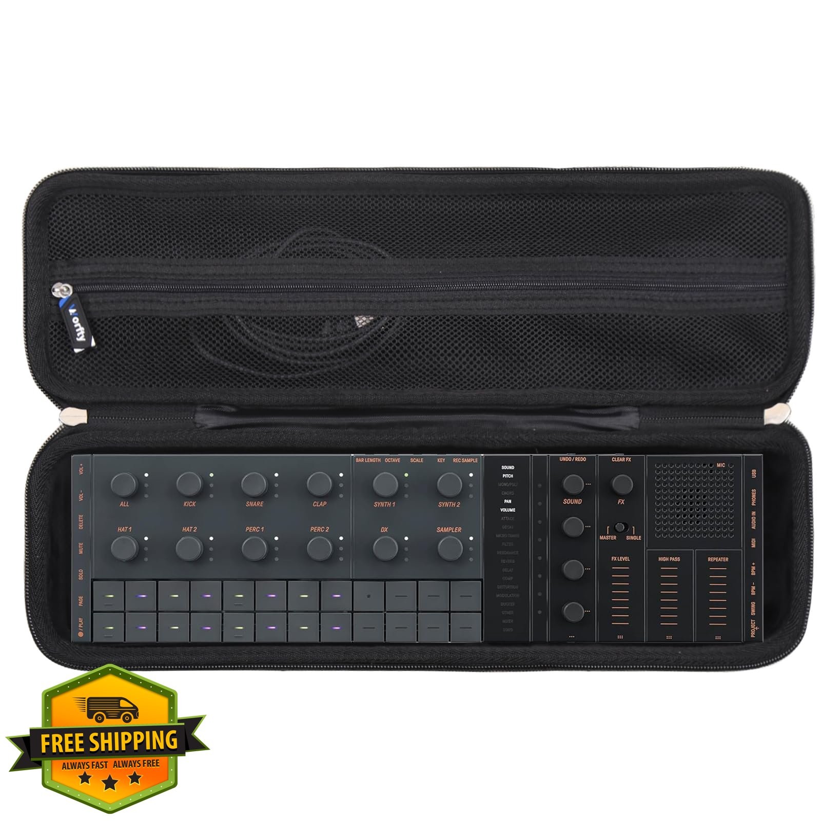 worfty Case for Yamaha Seqtrak Mobile Music Station Black