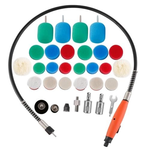 30Pcs Mini Buffing Polishing Pads for Rotary Tools & Electric Drill, Tight Area