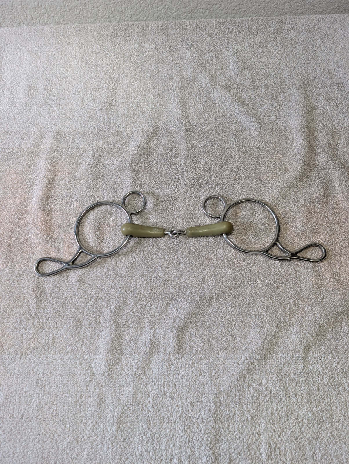 Equestrian Tack Horse Bit Flexi Snaffle With Large Rings Soft Mouth Bit