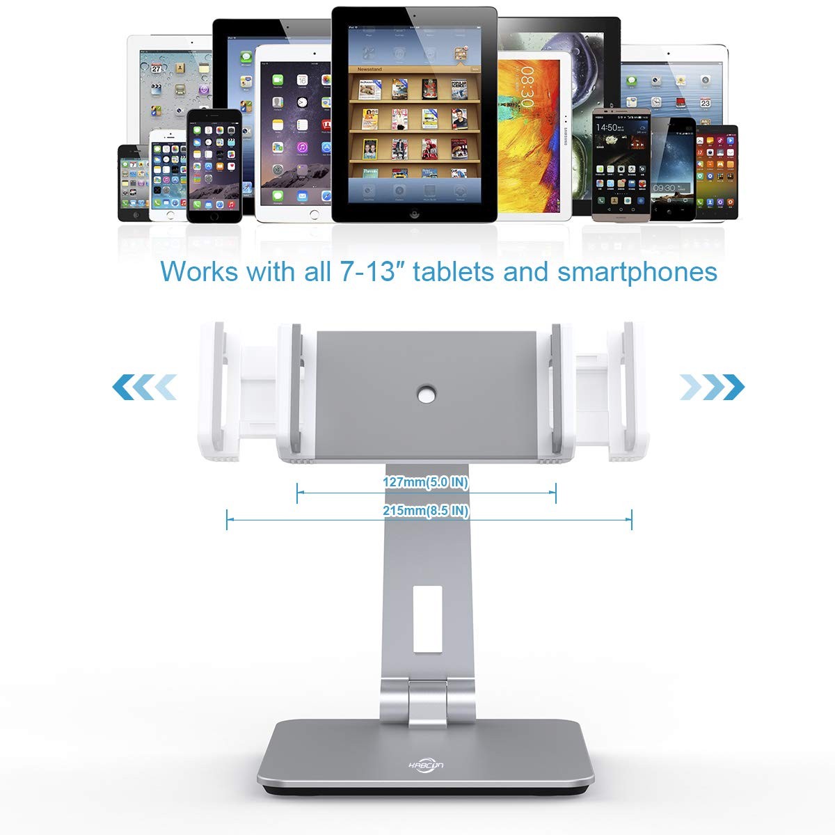 Tablet Stand Holder, Tightness Adjustable MultiAngle Foldable EyeLevel Alumin...