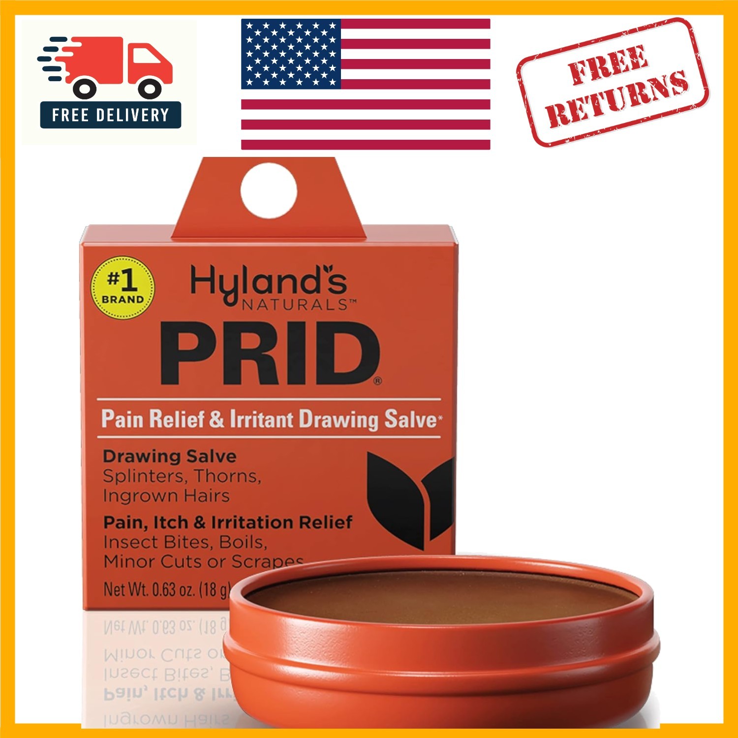 Topical Skin Relief Salve - PRID Drawing Salve for Splinters & Irritation, 18g