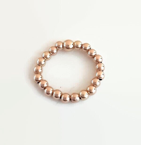 14 Karat Gold Filled Bead Stretch Stacking Ring - All Sizes Available