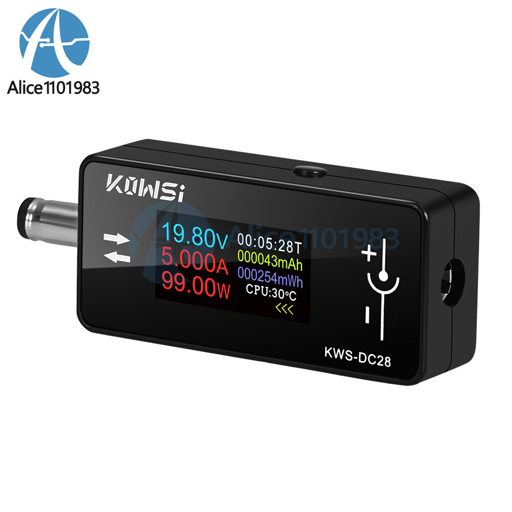 DC5.5*2.5 Interface Current Voltage Power Meter Tester Digital LCD Display Meter
