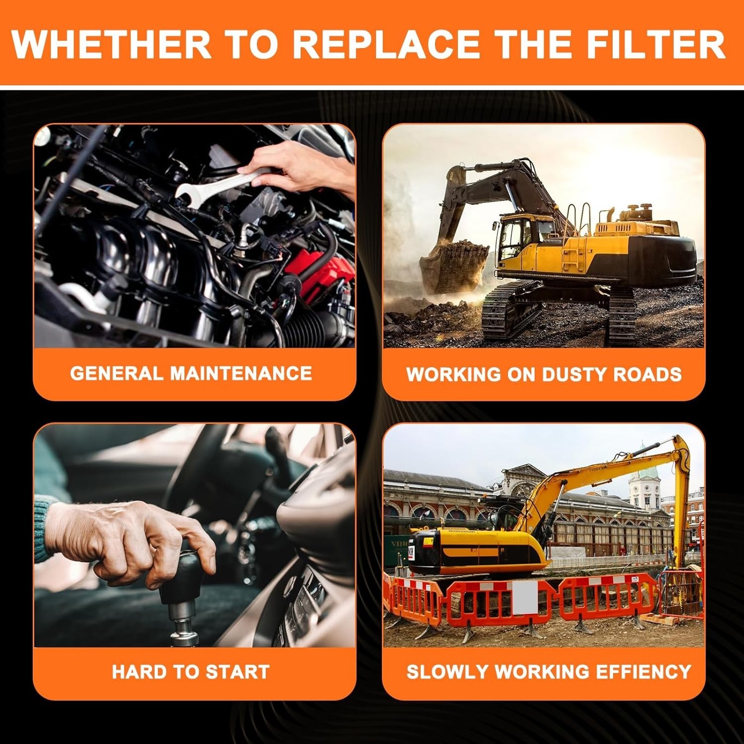 1R-1808, Engine Oil Filter, Shtlyh, Compatible with Caterpillar