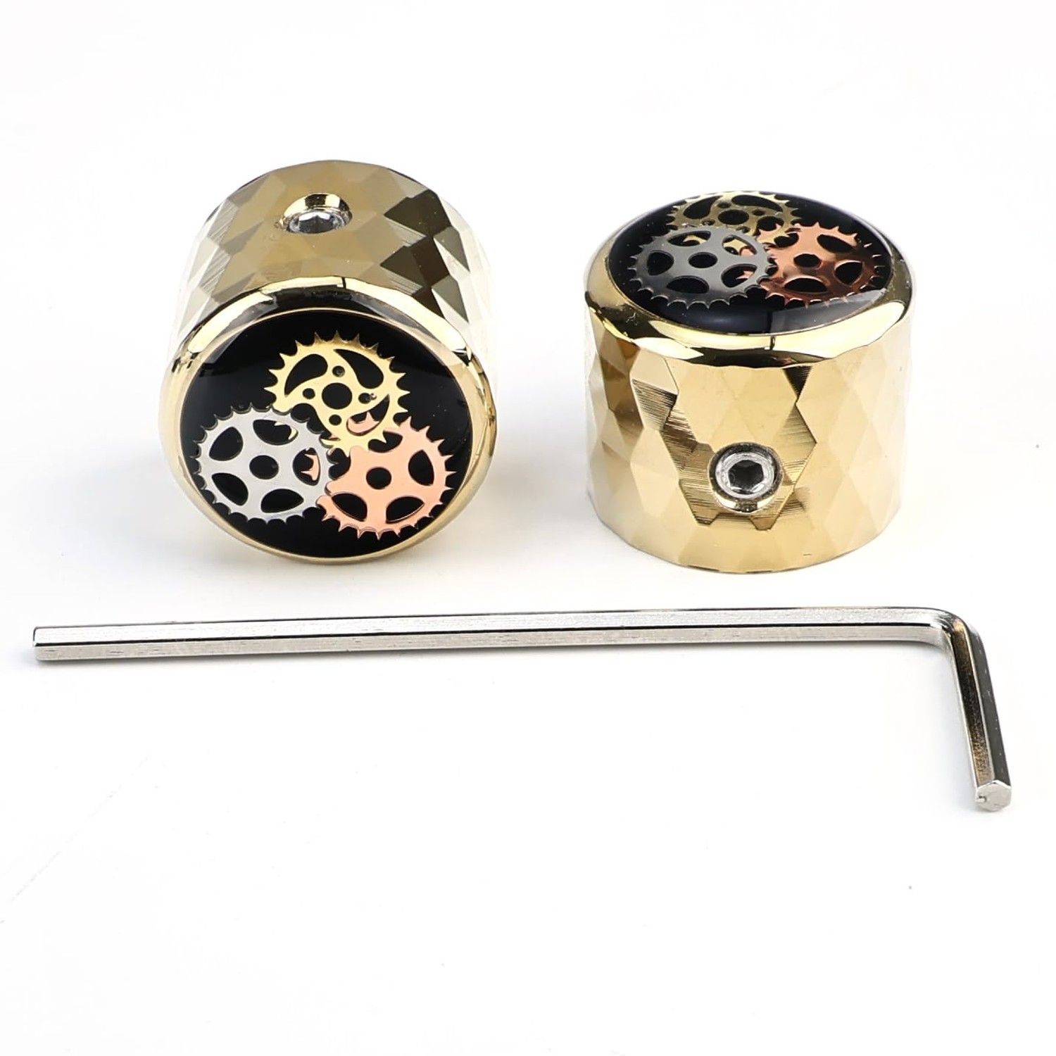 2Pcs Aluminum Alloy Electric Bass Guitar Knobs Speed Control 6.5mm（1/4"&#