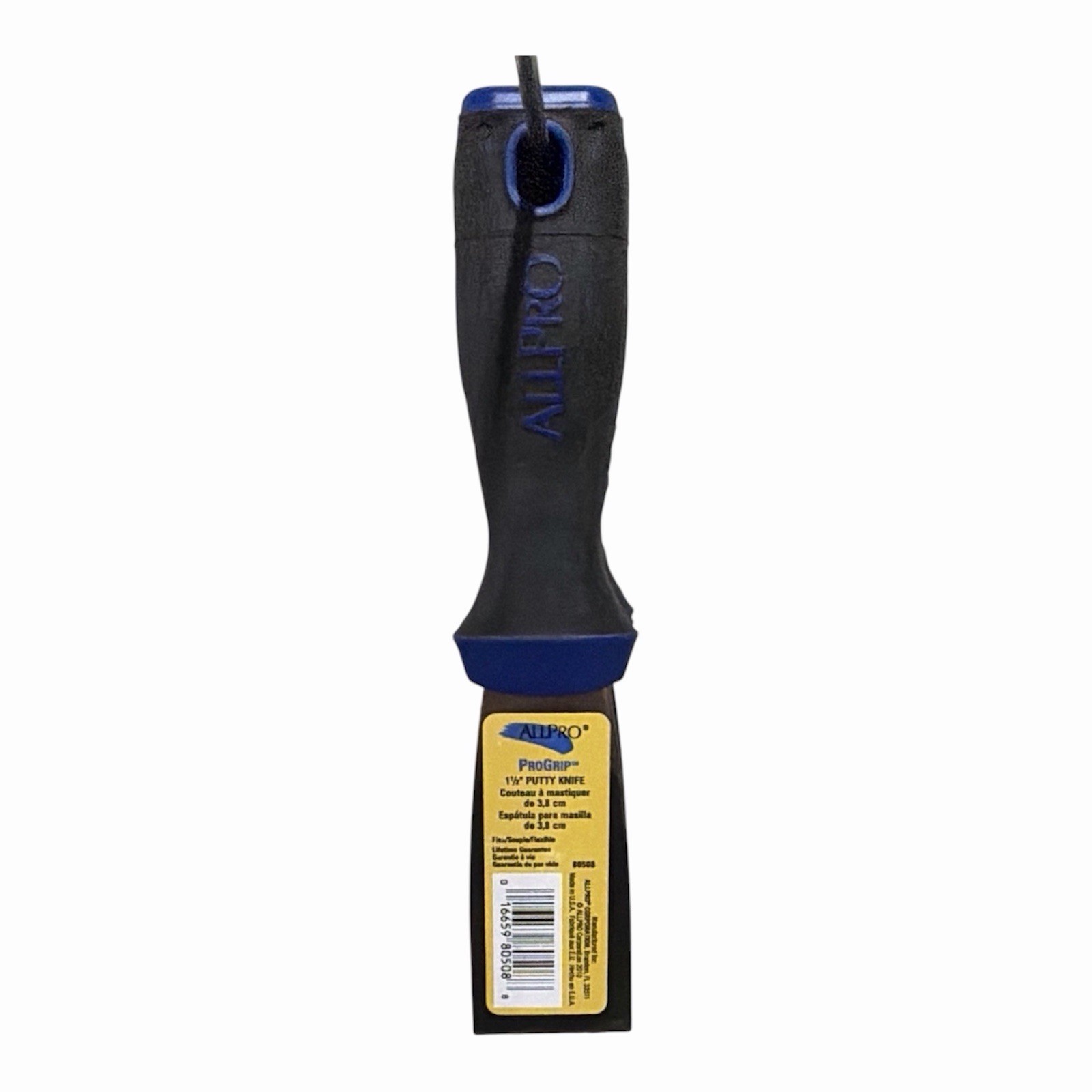 Allpro ProGRIP 1-1/2in Stainless Steel Blade Putty Knife Black/Blue