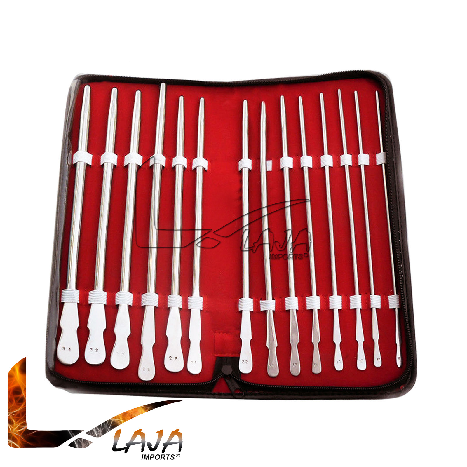 Dittle  Sounds Kit Set of 14 Pieces Stainless Steel 8FR to 34 FR