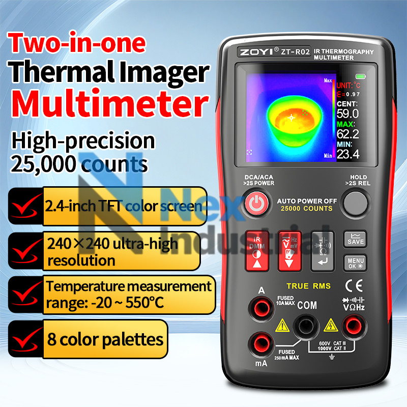 1PC NEW ZOYI ZT-R02 Thermal Imager Multimeter for Industrial & Electrical Use