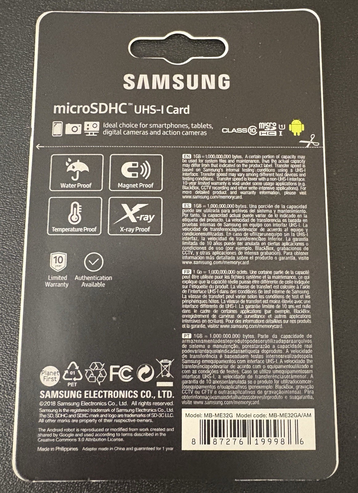 Samsung microSDHC UHS-I Card EVO Select 32GB