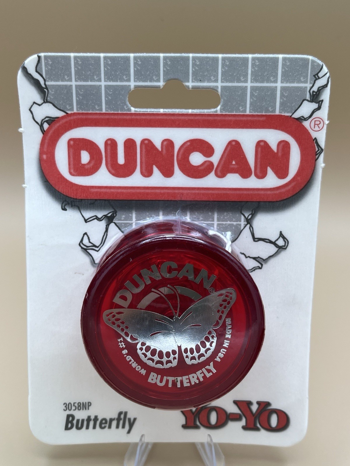 1994 Duncan Butterfly Yo-Yo Red Classic Model 3058NP Collectible Vintage Toy