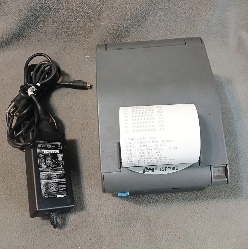 Star Micronics High Speed POS Thermal Receipt Printer with Power Supply TSP700ii