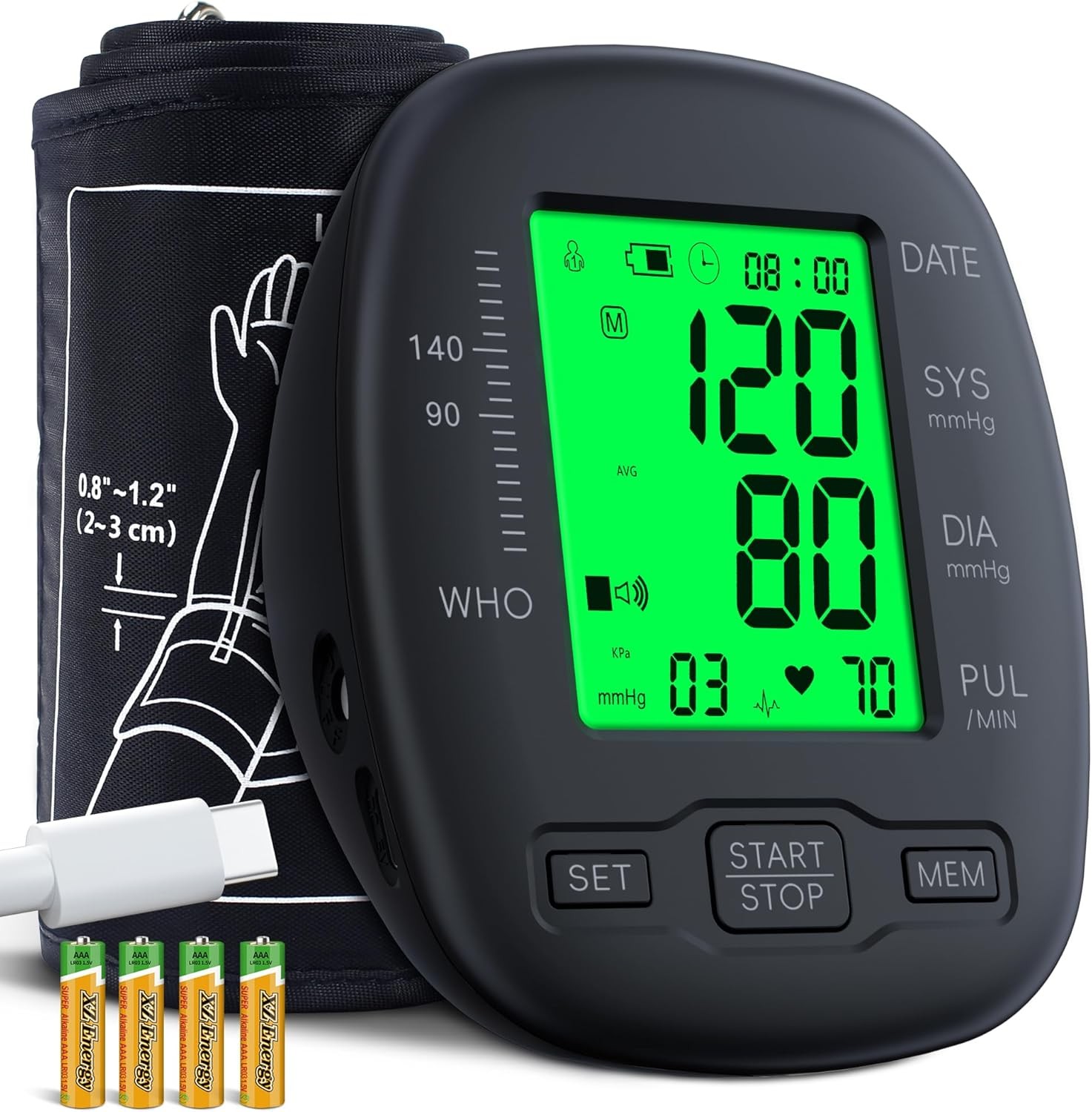 Blood Pressure Monitor Upper Arm Monitors for Home Use Large