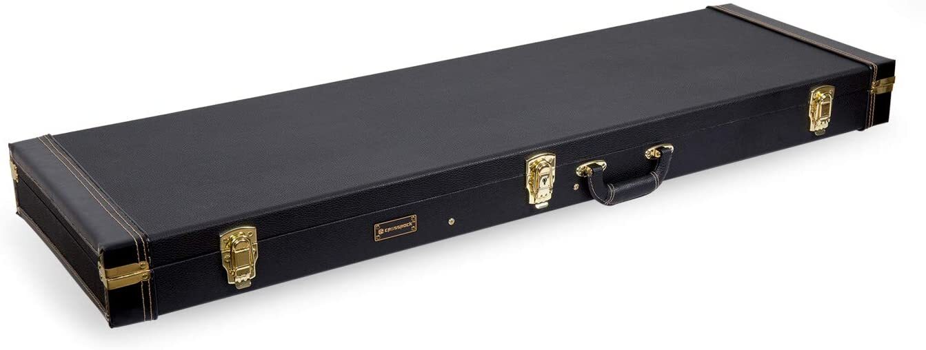Crossrock Electric Bass Guitar Case in Black, Decent Vintage Bass Hard Case