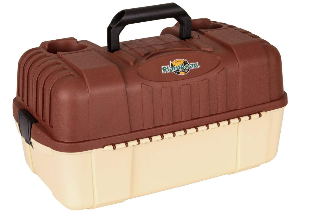 Large Fishing Tackle Box 7 Tray Full Travel Holder Pack Handle-Locking Hip Roof