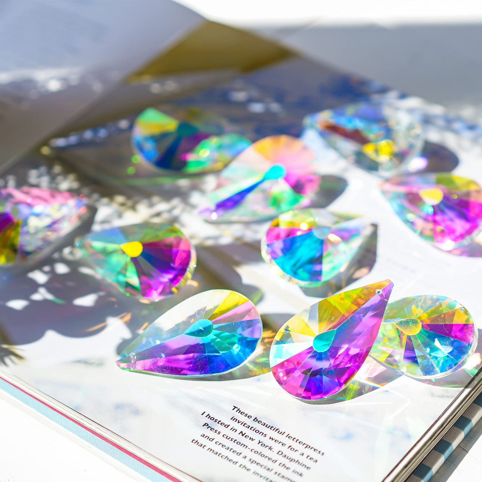 10 Pack Colorful Crystal Prisms Suncatcher,Sun Shine Catcher Rainbow Pendants,Cr