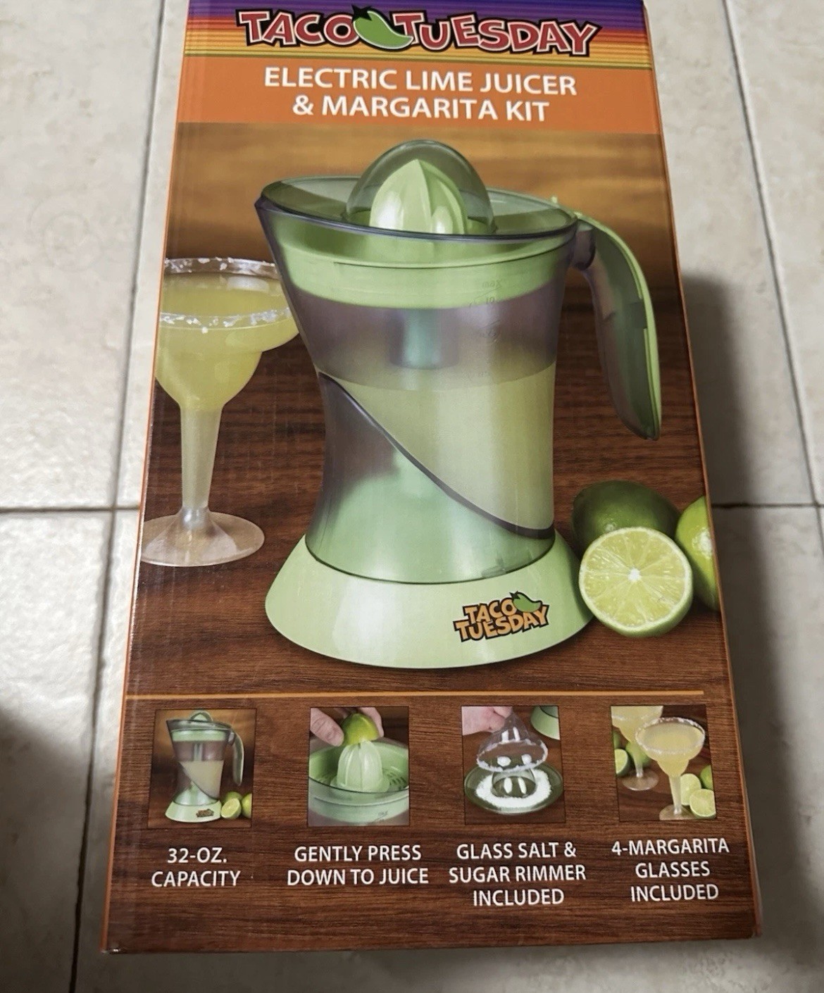 Taco Tuesday Electric Lime Juicer Margarita Kit