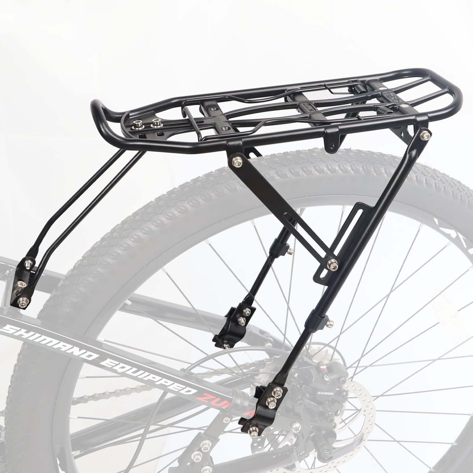 Bike Rear Rack Bicycle Cargo Rack Aluminium Alloy Adjustable Bicycle Carrier ...