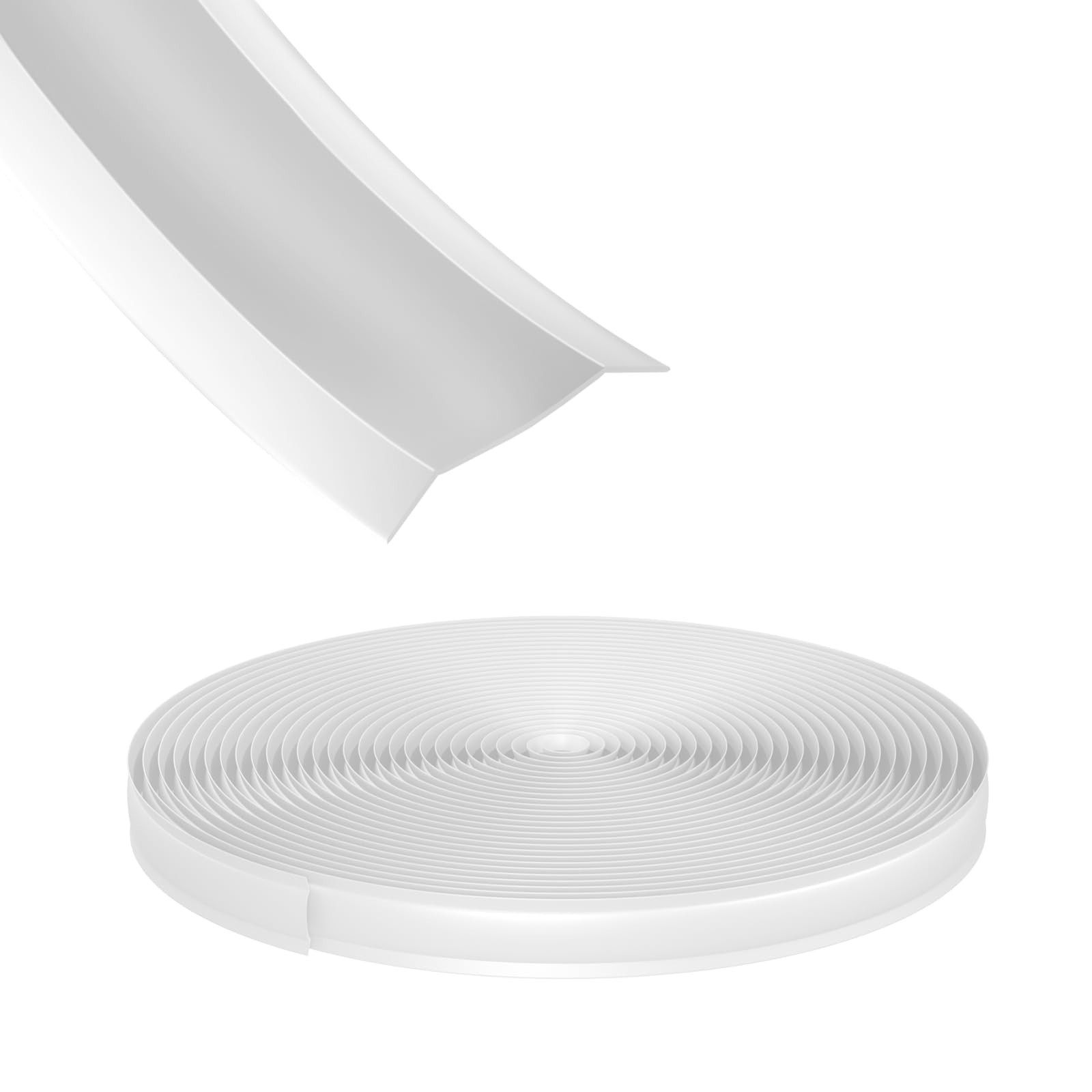 RV Trim Molding, 1" Wide White Vinyl Screw Cover for RV Camper and Travel Tra...