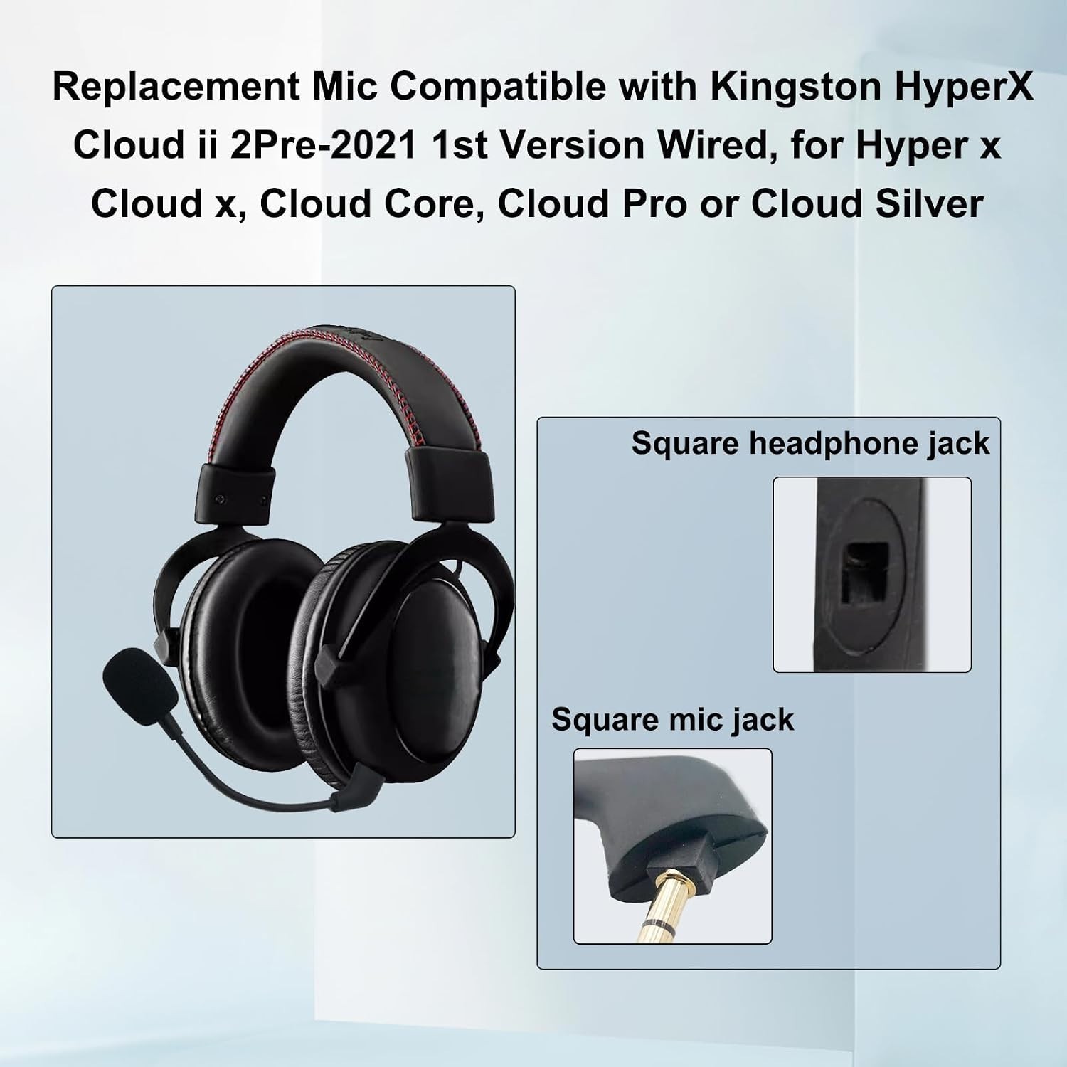Omnidirectional Replacement Mic with Noise-Canceling Tech for HyperX Headsets