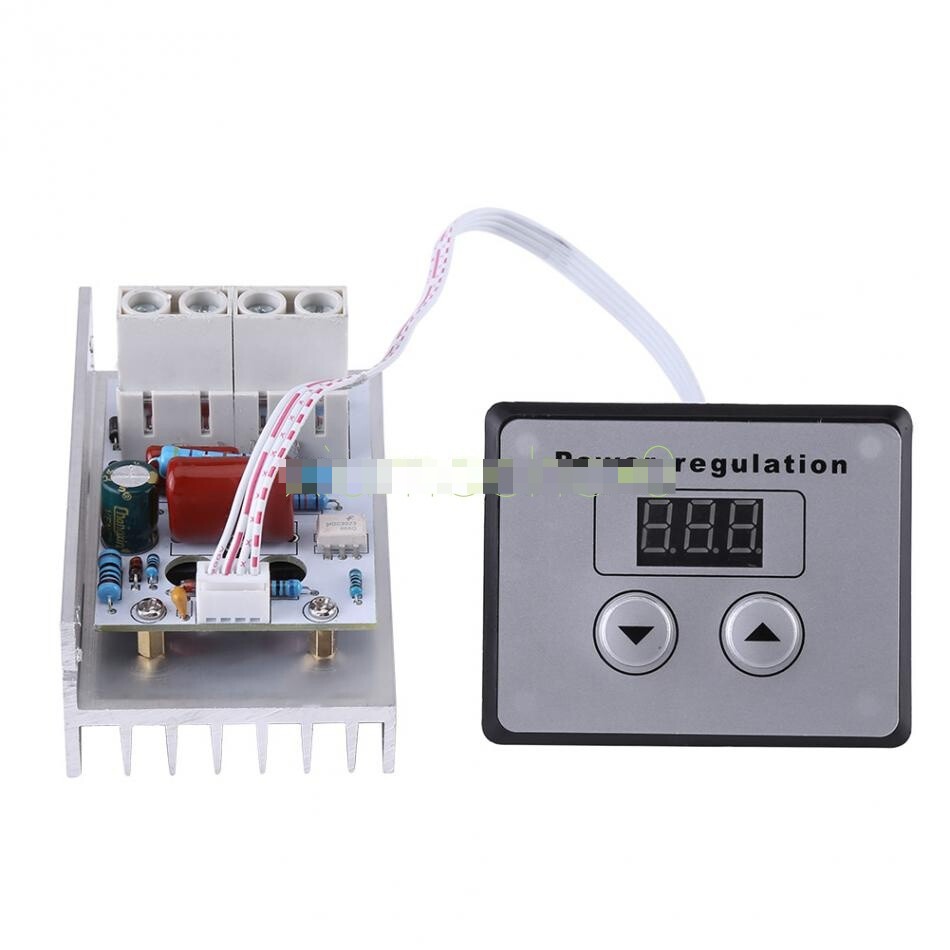 LED Display AC 220V 10000W SCR Voltage Regulator Speed Control Dimmer Thermostat