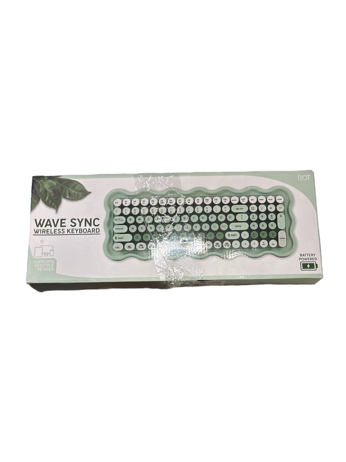 iJoy Wavy Wireless Keyboard Green Slim Design