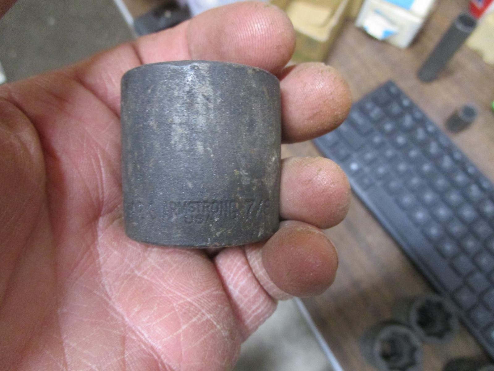 NOS Armstrong 20-428  7/8"  1/2" Drive 8 Point Impact Socket USA Square Head
