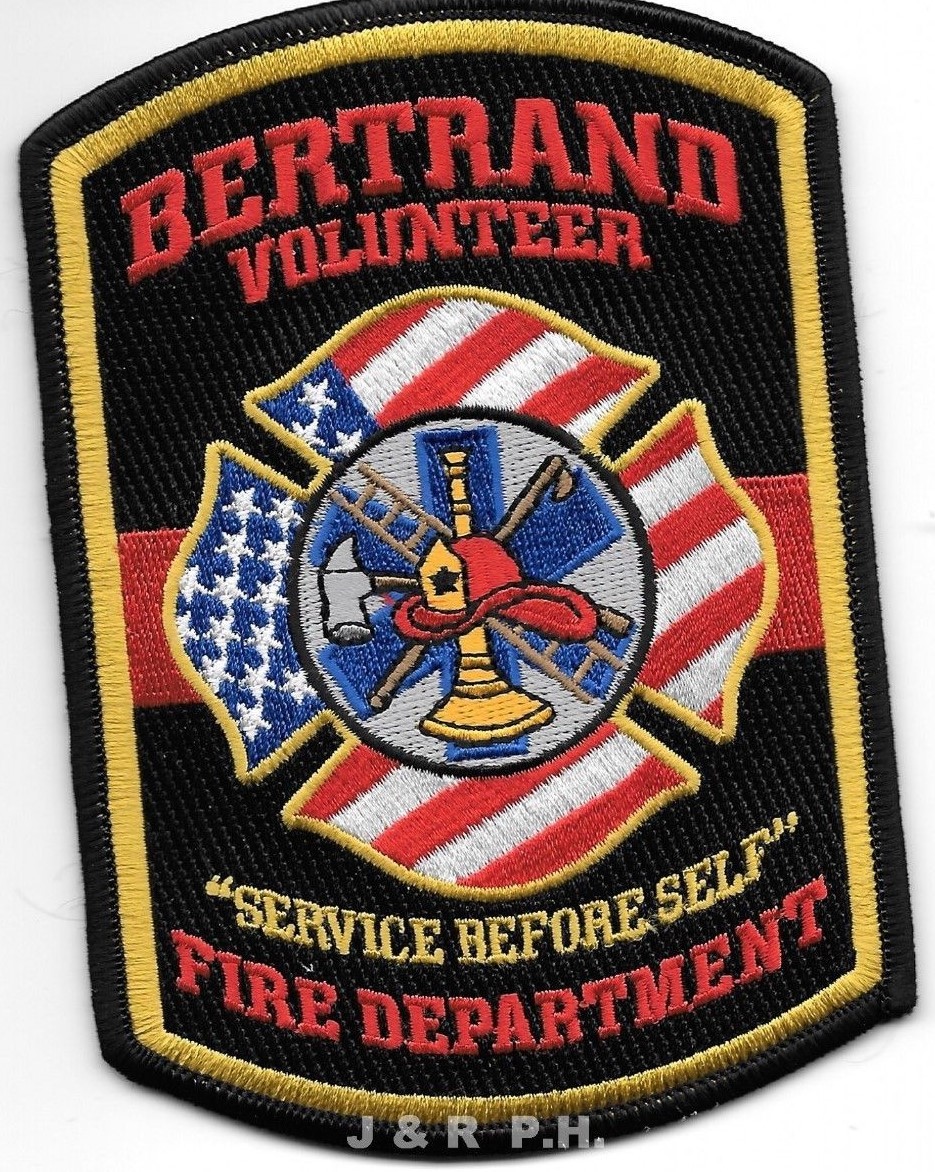 Bertrand  Vol. Fire Dept., Missouri  (3.5" x 5" size)  fire patch