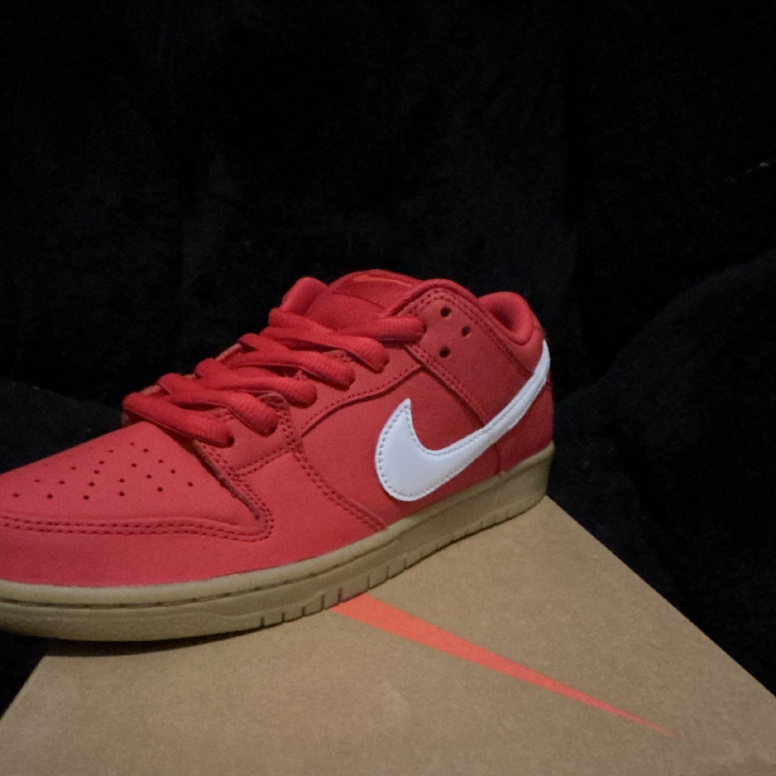 Nike SB Dunk Low Pro University Red Skateboarding Shoes Medium Size 8.5 New!!