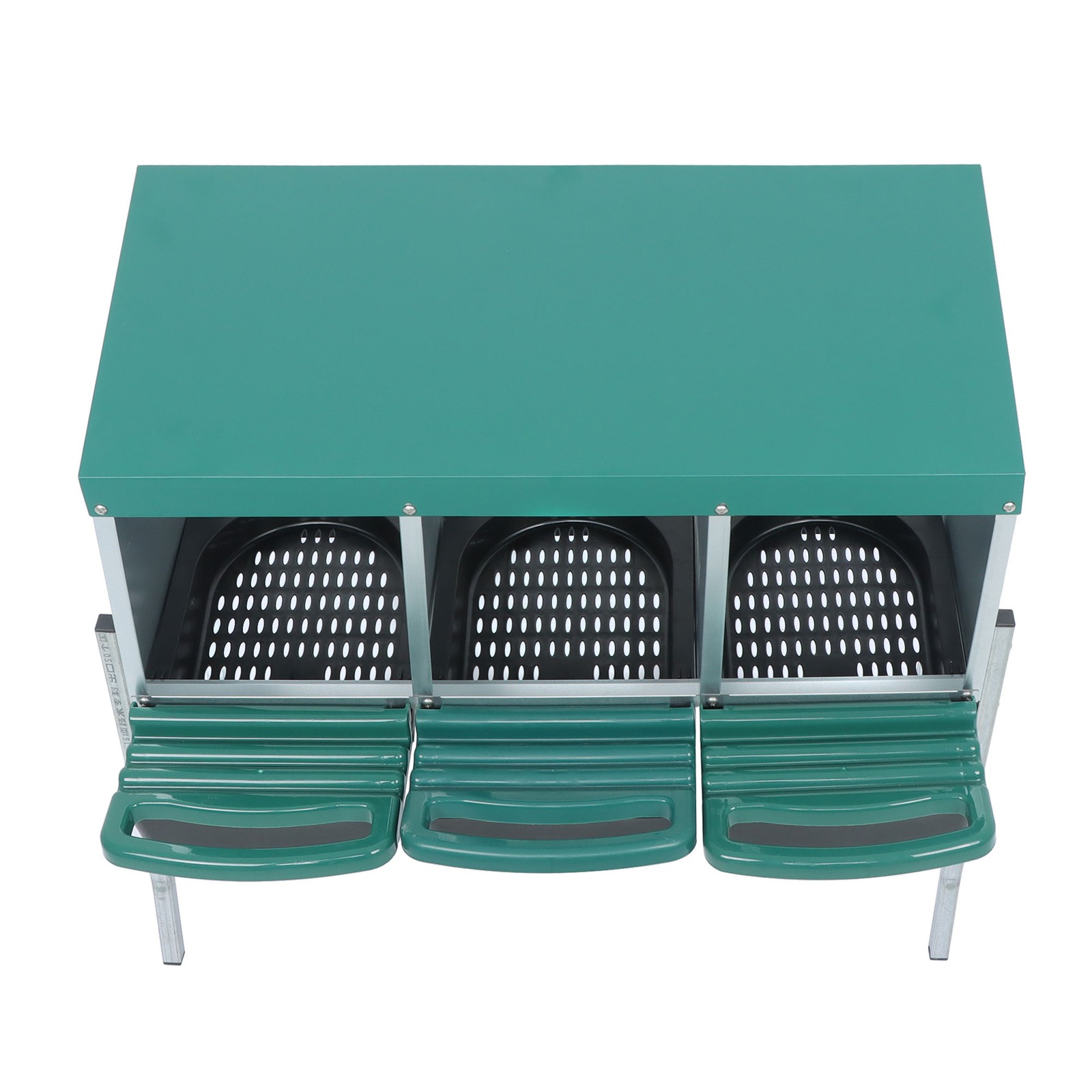 3 Holes Nesting Boxes for Chickens Roll Away Chicken Nest Box Green