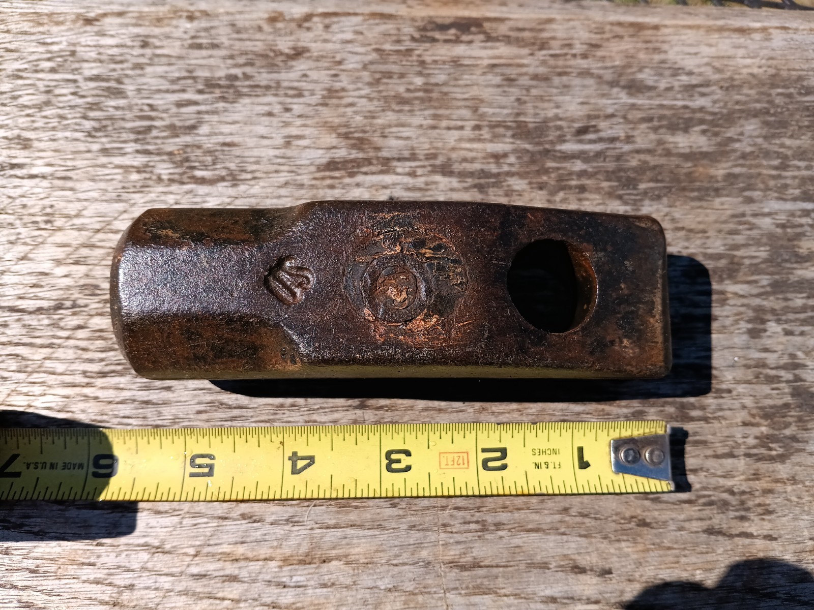 Vintage Lineman's Cross Peen Hammer Head 3 lbs