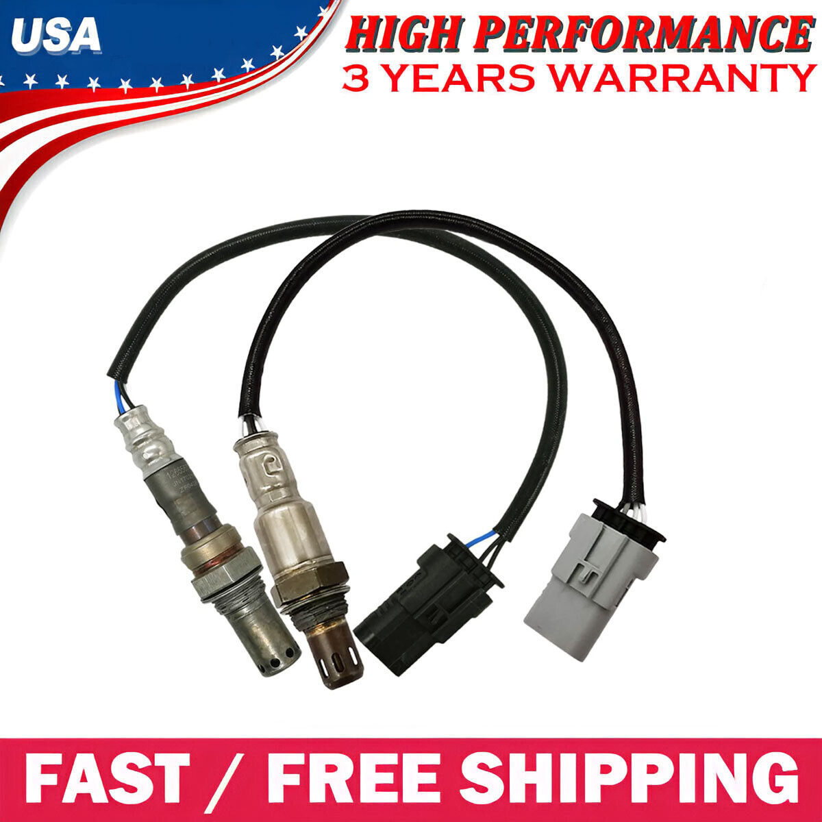 2pcs Up+Downstream Oxygen Sensor For Chevrolet 2014-2019 Impala 2013-2015 Malibu