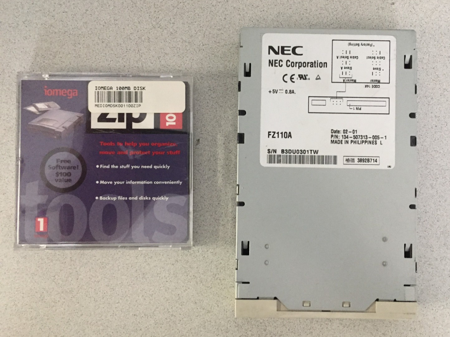 NEC Zip FZ110A Beige 100MB Internal IDE Zip Drive