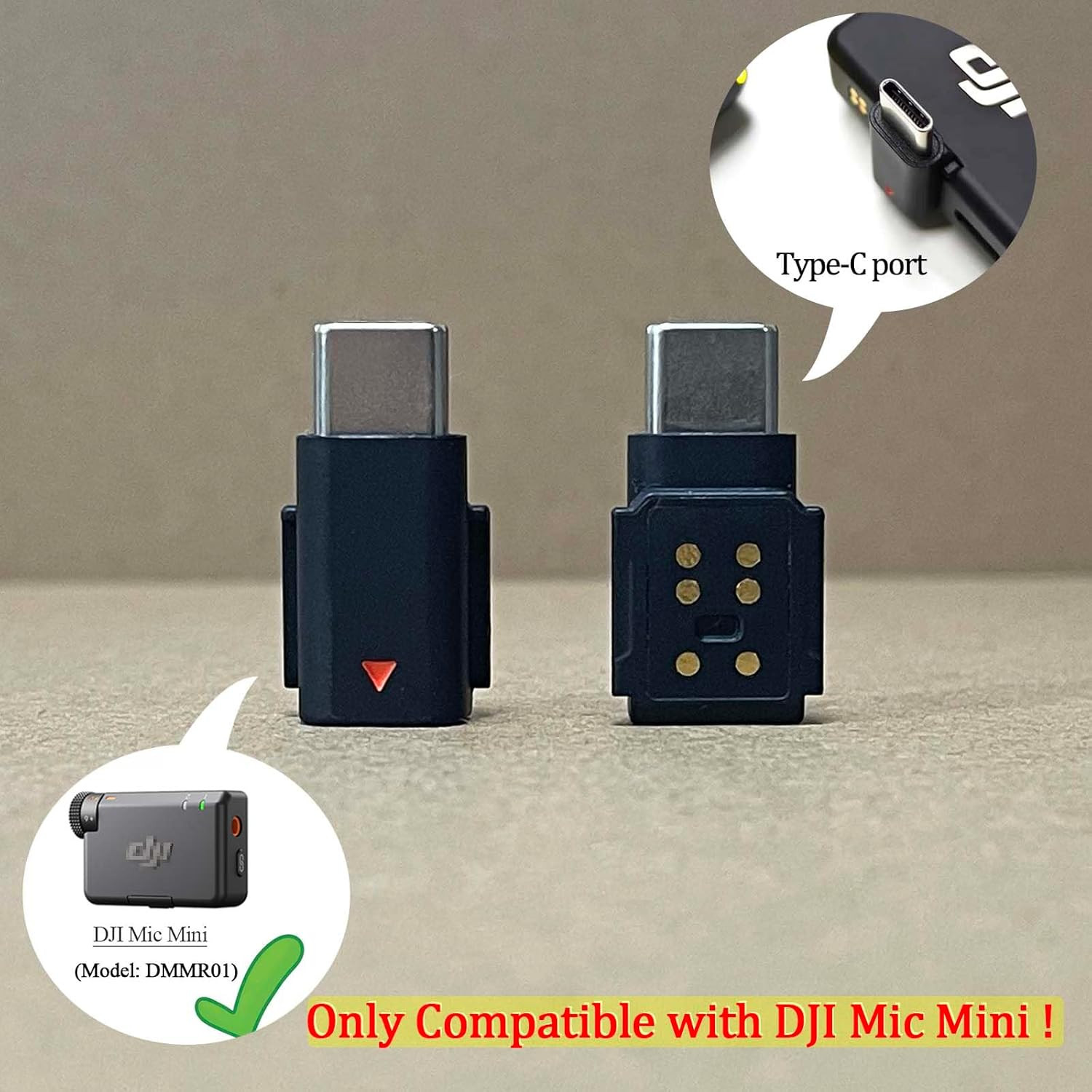 Imusk Original OEM USB-C Adapter for DJI Mic Mini Receiver