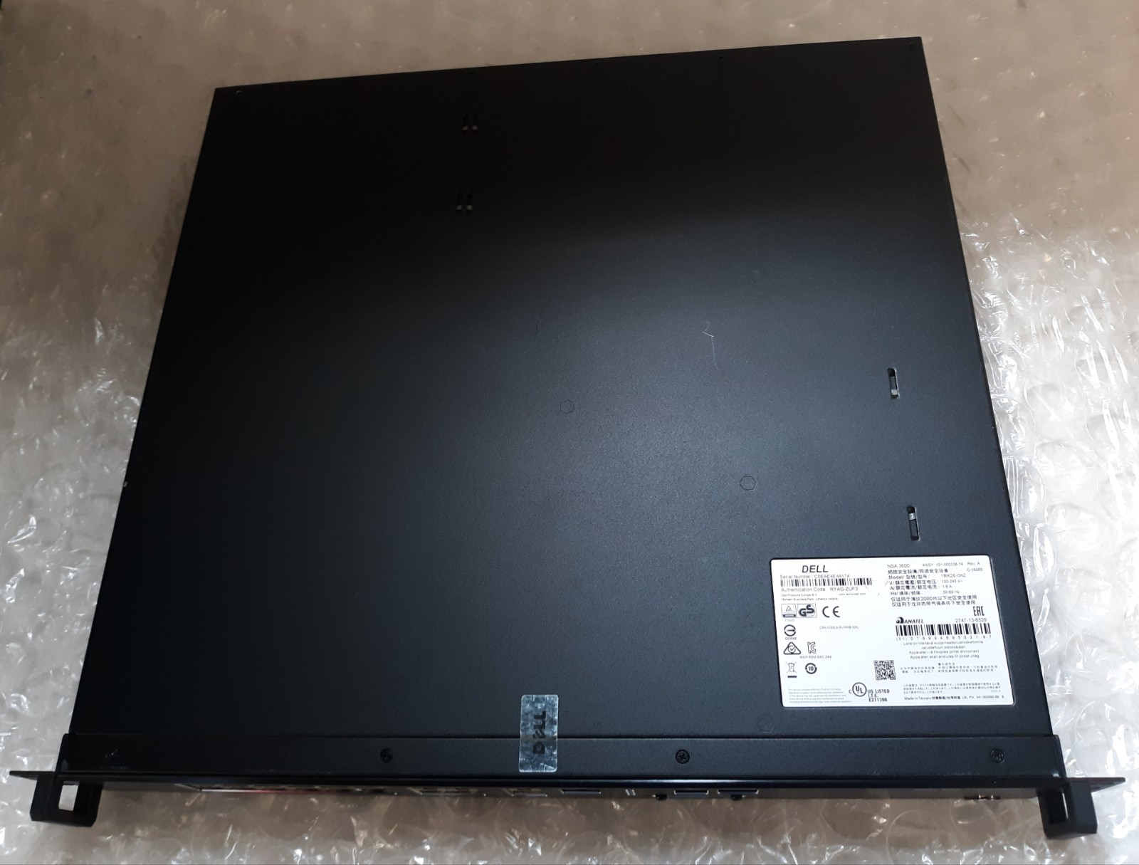 Dell SonicWALL NSA 3600 Network Security/Firewall Appliance w/ Ears + Cord