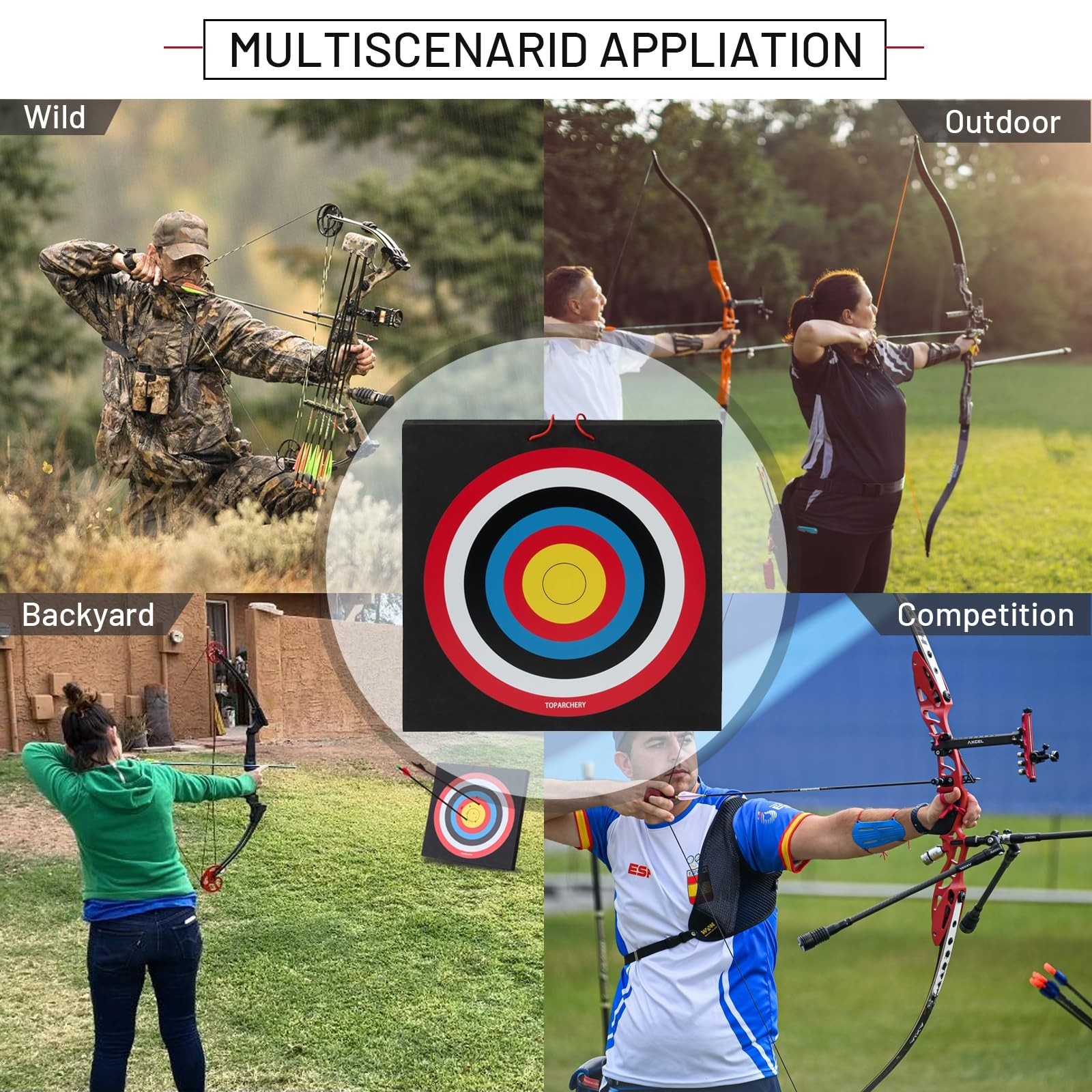 20" Foam Archery Target Block - High-Density for Backyard & Throwing Knife Pract