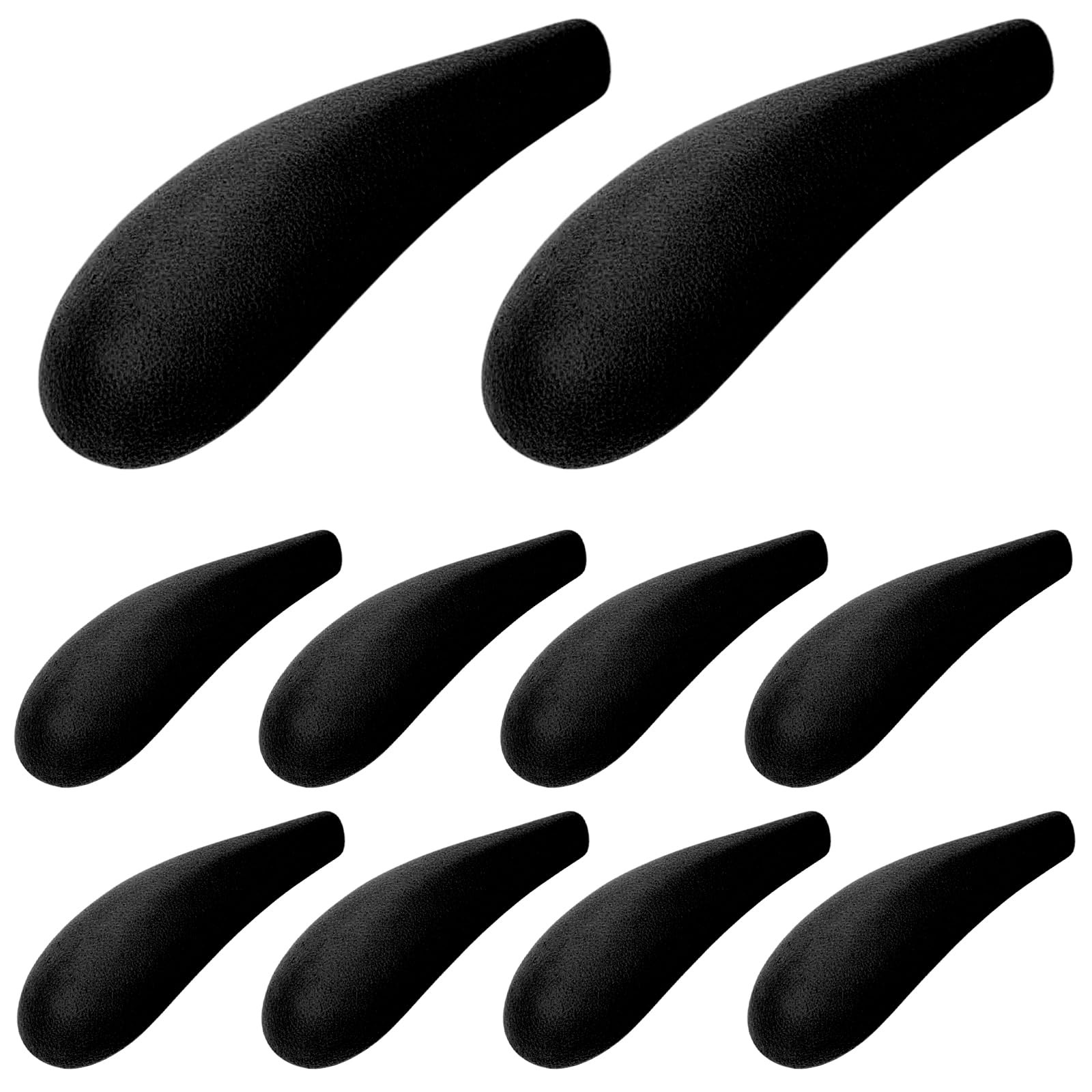 Velvet Hanger Shoulder Form Shaper Pads Flocking Plastic Protectors Black 10 PCS