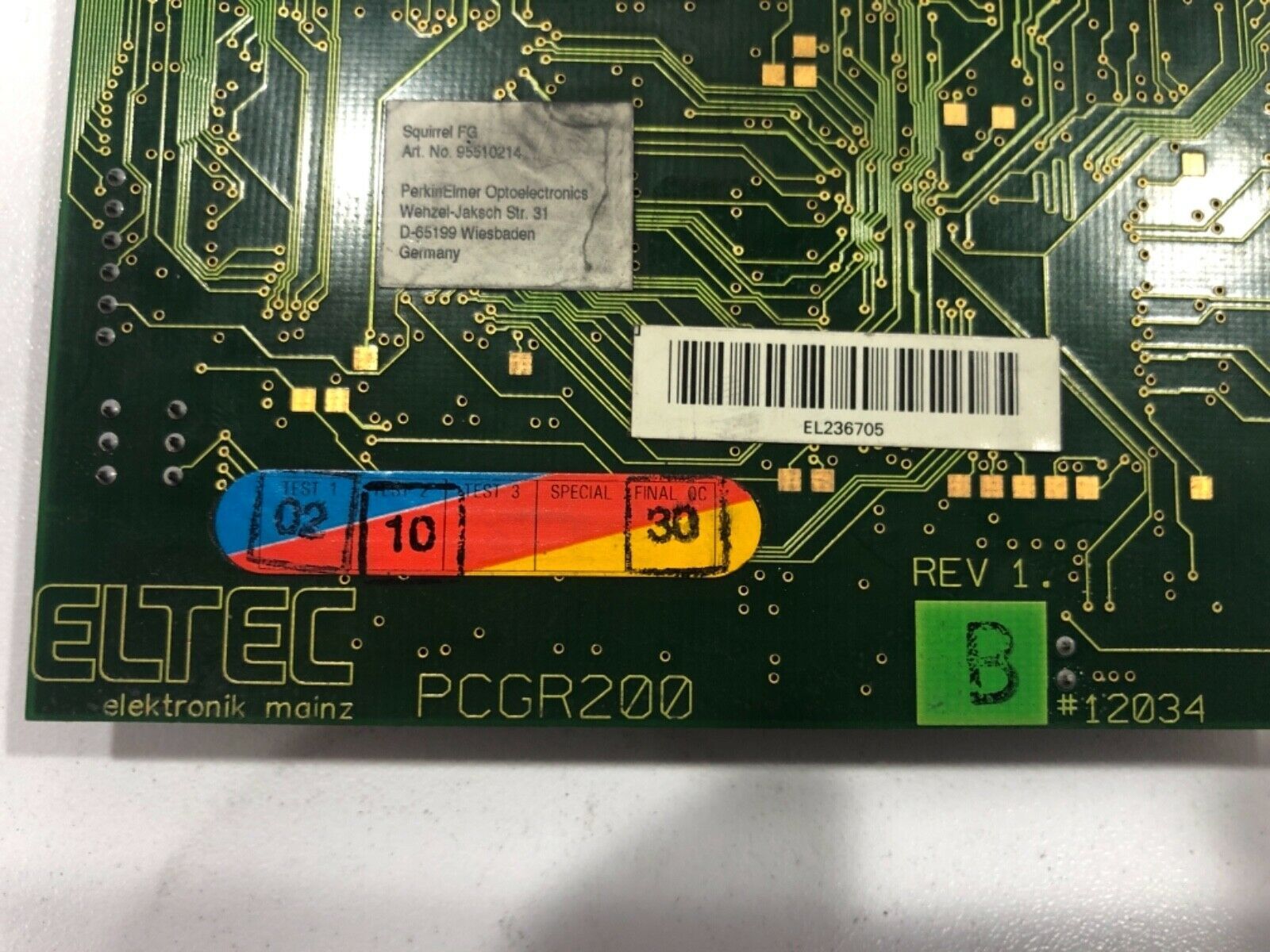 Eltec Elektronik Mainz PCGR200 Circuit Board Rev 1