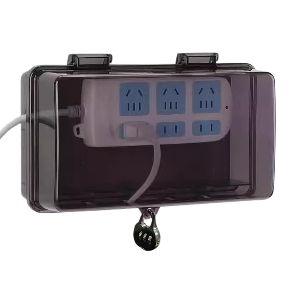 Rainproof Extension Box Large Lockable Outdoor Electrical Extension Cord