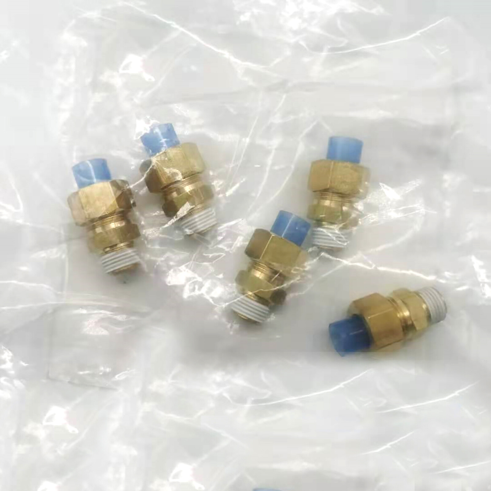 15PCS SMC KFH12U-02 Brass Embedded Fitting Flush Through Connector New