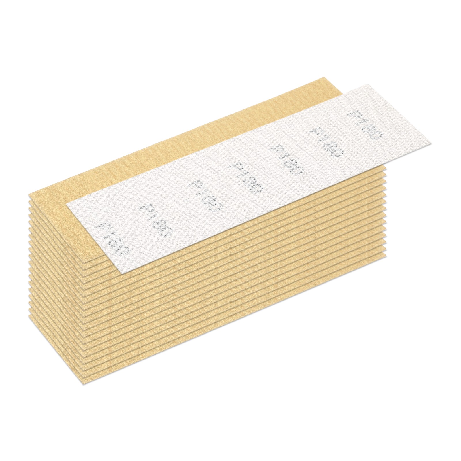 20 Pcs 180 Grit Dry Sandpapers, 2.75 x 9 Inch Sand Papers, Gold