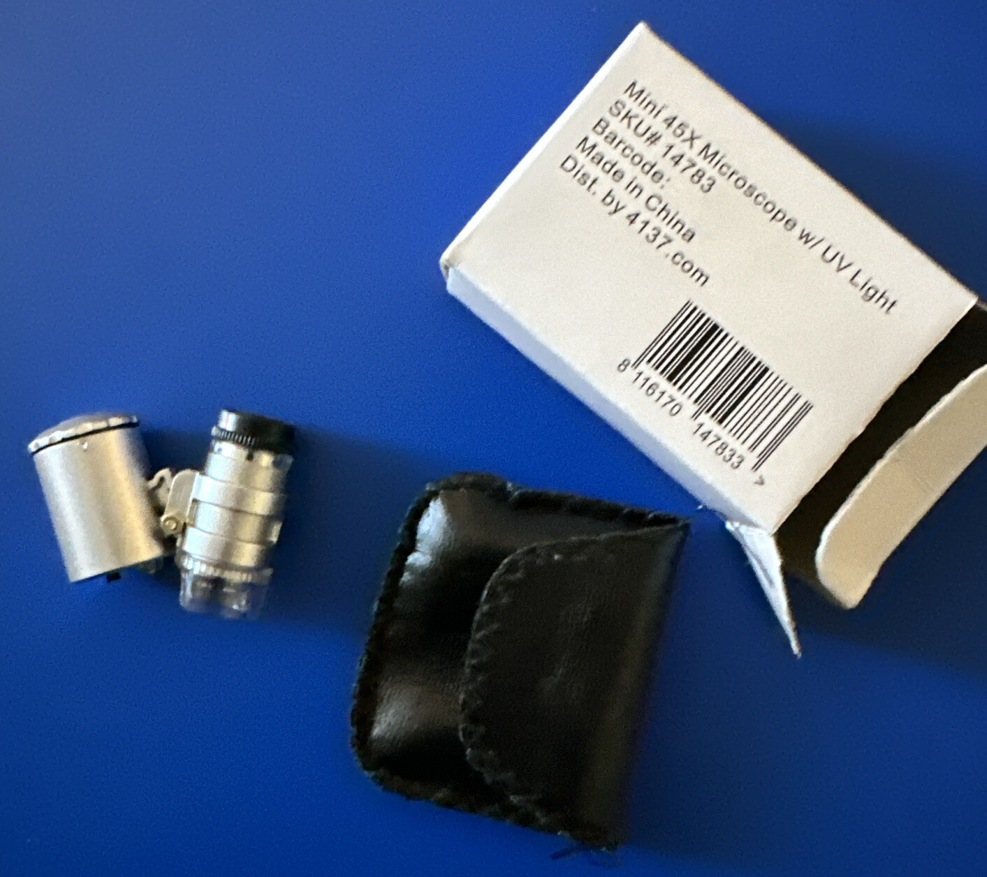 Mini 45x Handheld Microscope Currency Detecting with UV Light