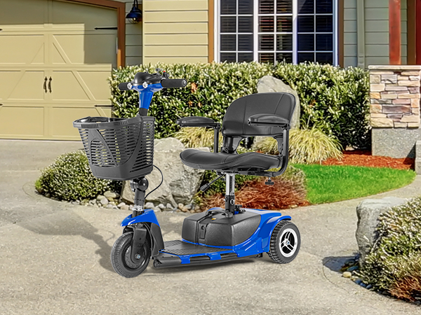 Pro 3 Wheel Mobility Scooter Electric Powered Mobile Folding Wheelchairs Device