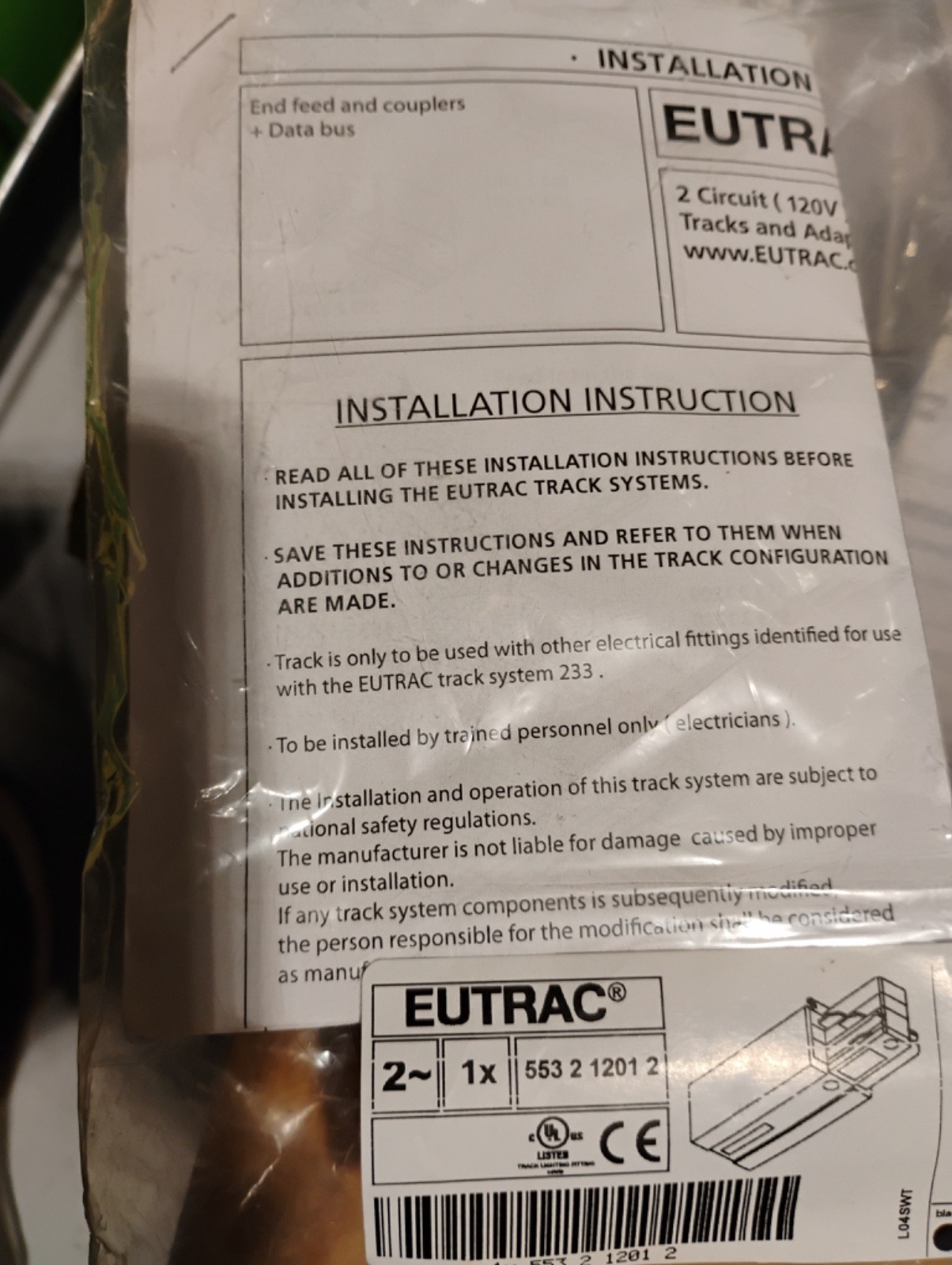 Eutrac 553-2-1201-2 Coupler Black
