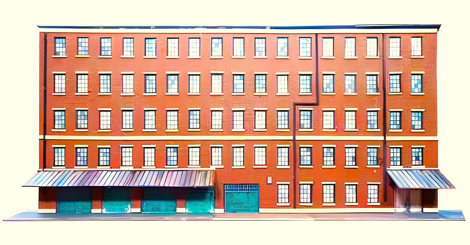 Model RR Building Flats Background Scenery "Warehouse, Large" Choose your size!!