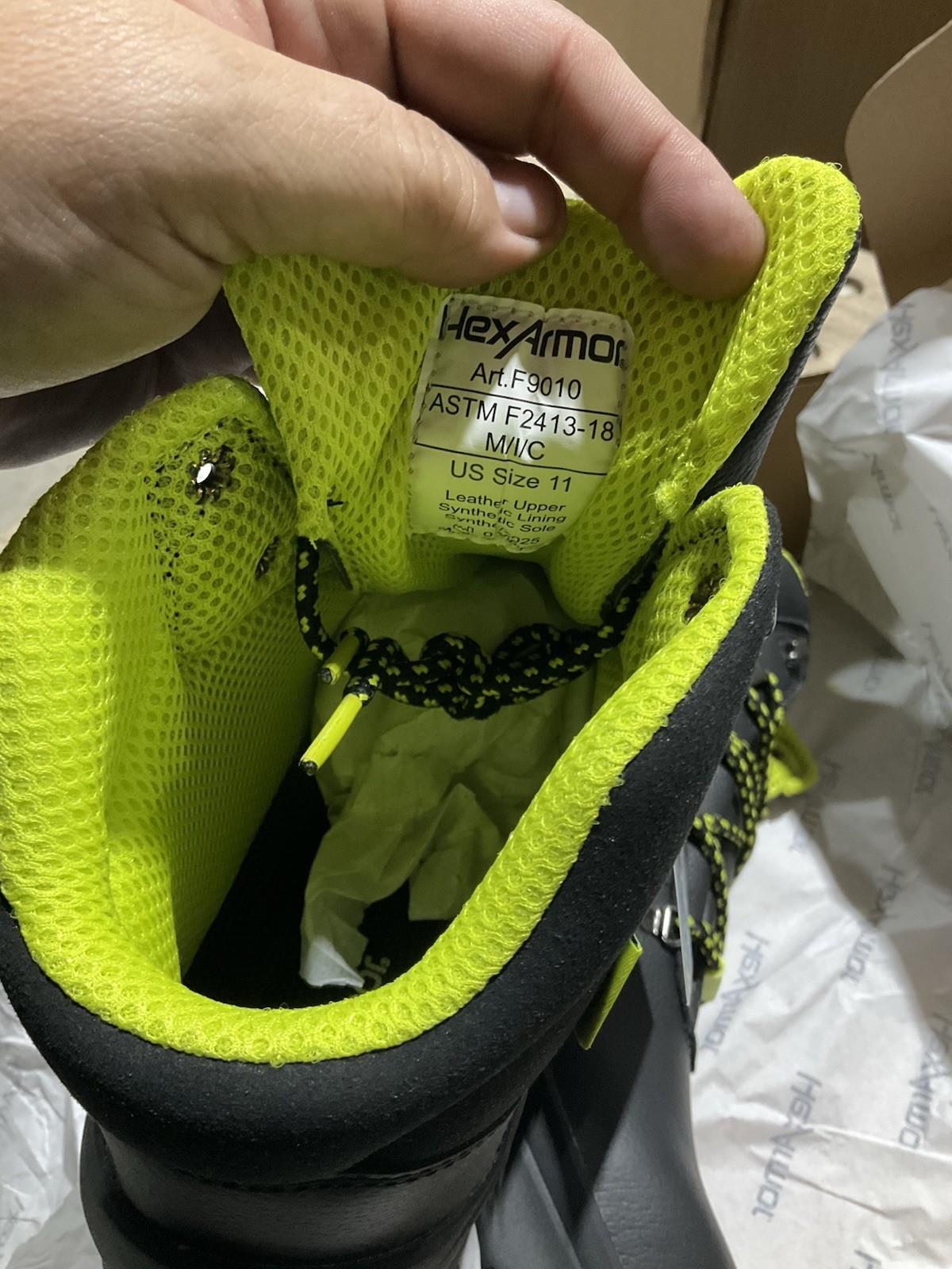 Hexarmor Asphalt Work Boots Size 11 Comfort Performance Durability