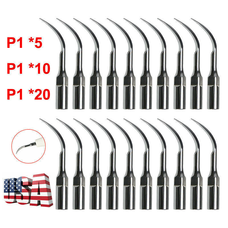 1-20 PCS Dental Ultrasonic Piezo Scaler Perio Tips For EMS Scaler Handpiece P1
