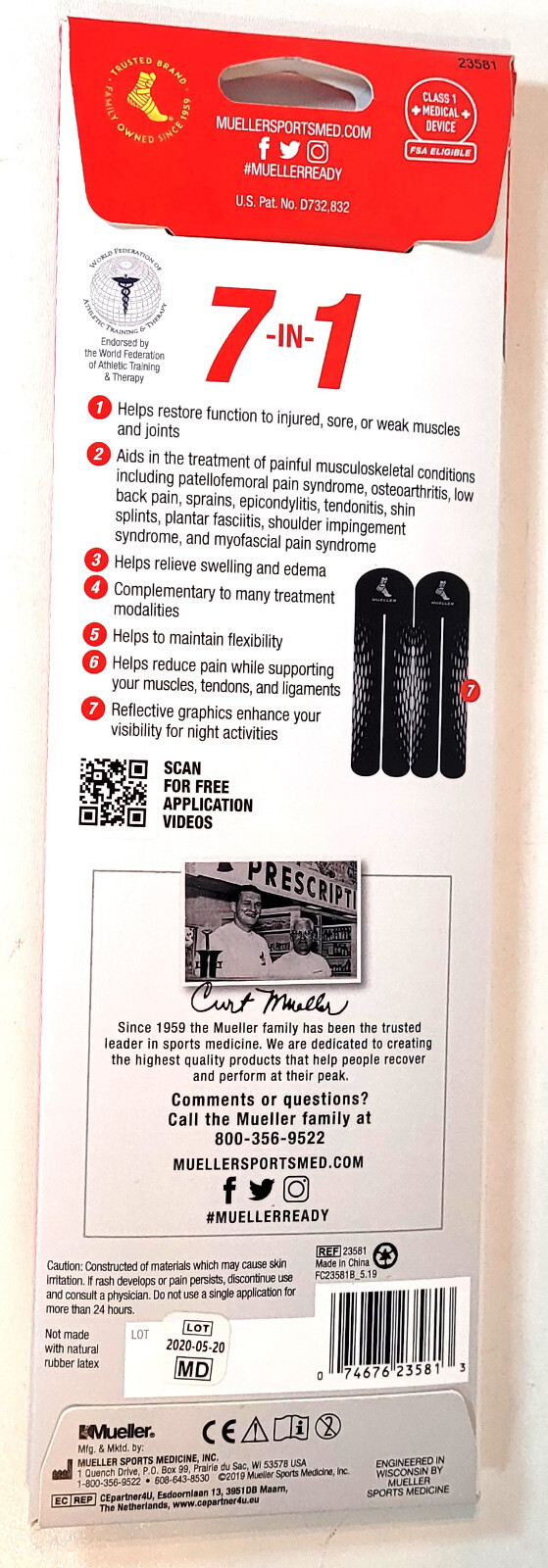 Mueller Easyfit Kinesiology Tape Neck/Up Back